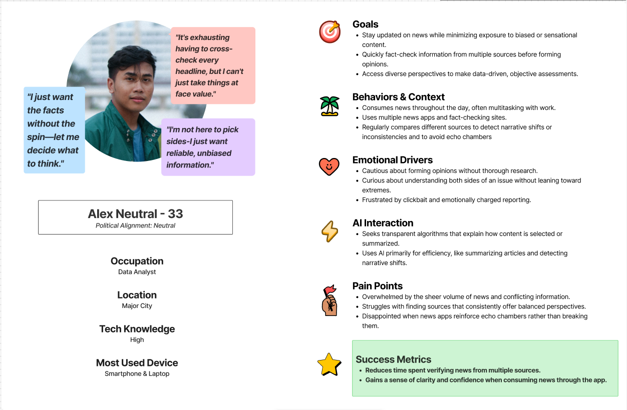 Alex Neutral - User Persona